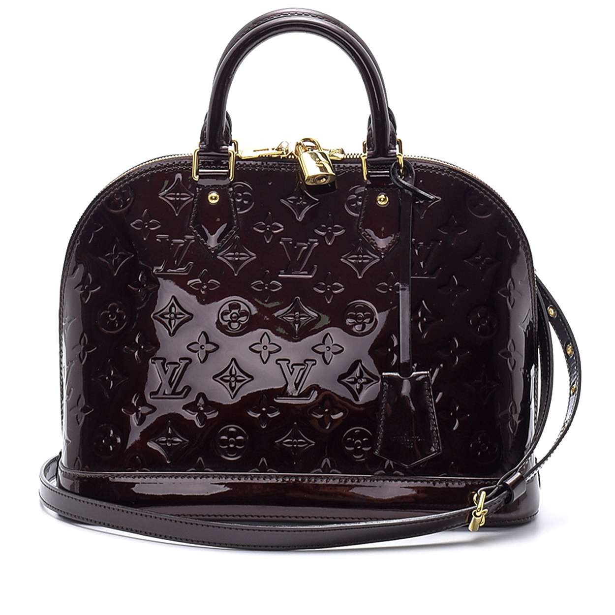 Louis Vuitton - Monogram Vernis Amarante Leather Alma Pm Bag